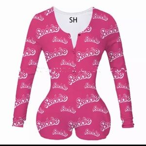 “Baddie” onesie sexy lingerie pjs